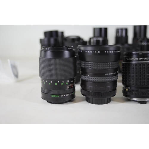 44 - Collection of 31 Camera Lenses:

1. Rolleinar-MC 135mm Lens - Clear optics with some internal dust n... 