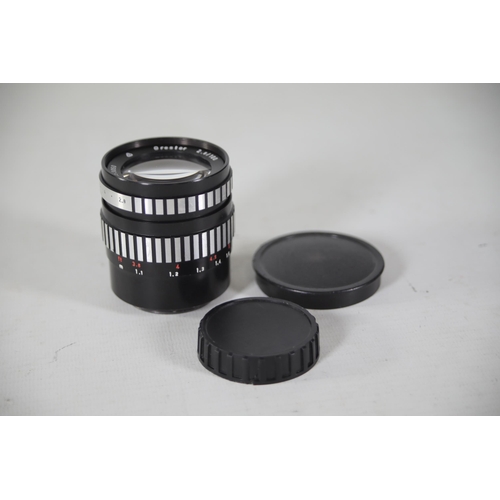 46 - Meyer - Optik Gorlitz Orestor 2.8/100 4153050 Camera Lens - Lens is clear.