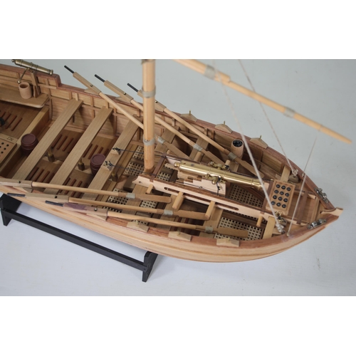 52 - Panart Armed Pinnace Lancia Armata 1803 Wooden Ship Kit Scale 1:16 - part completed.

This wooden sh... 