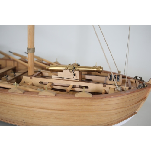 52 - Panart Armed Pinnace Lancia Armata 1803 Wooden Ship Kit Scale 1:16 - part completed.

This wooden sh... 