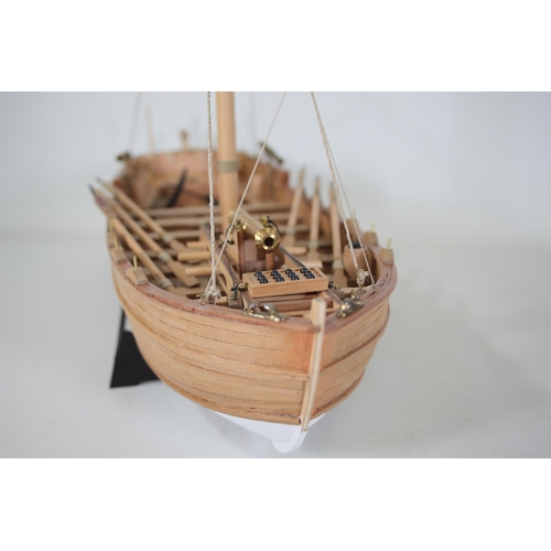 52 - Panart Armed Pinnace Lancia Armata 1803 Wooden Ship Kit Scale 1:16 - part completed.

This wooden sh... 