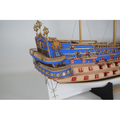 54 - S.Felipe Spanish Galleon large model gun boat Panart Art. 747 - part completed.

This item is a larg... 