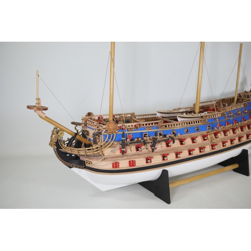 54 - S.Felipe Spanish Galleon large model gun boat Panart Art. 747 - part completed.

This item is a larg... 