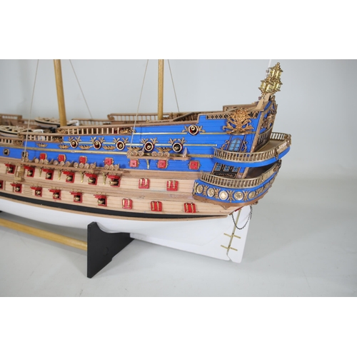 54 - S.Felipe Spanish Galleon large model gun boat Panart Art. 747 - part completed.

This item is a larg... 