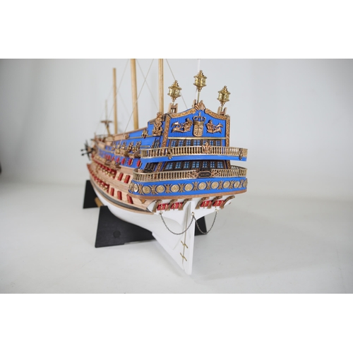 54 - S.Felipe Spanish Galleon large model gun boat Panart Art. 747 - part completed.

This item is a larg... 