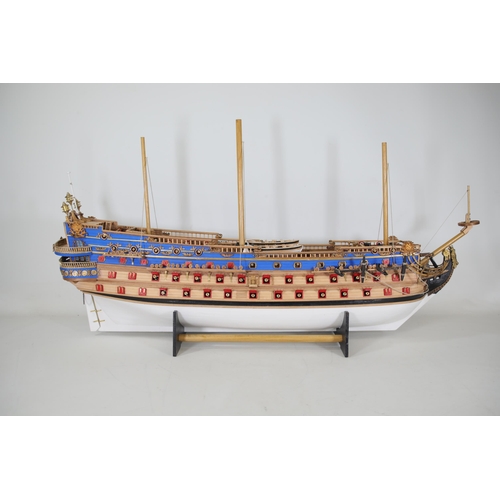 54 - S.Felipe Spanish Galleon large model gun boat Panart Art. 747 - part completed.

This item is a larg... 