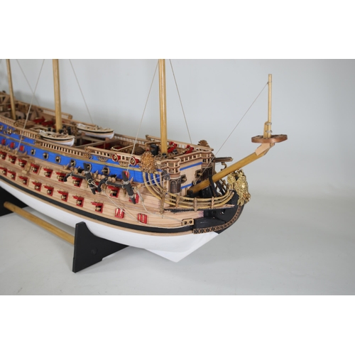 54 - S.Felipe Spanish Galleon large model gun boat Panart Art. 747 - part completed.

This item is a larg... 