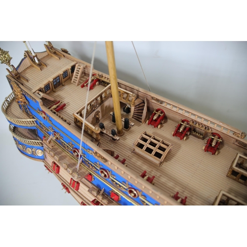 54 - S.Felipe Spanish Galleon large model gun boat Panart Art. 747 - part completed.

This item is a larg... 