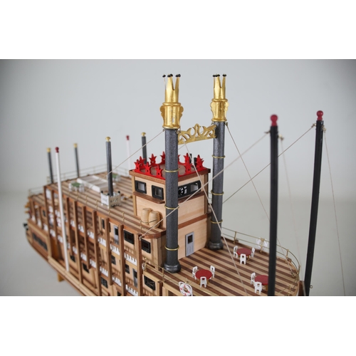 57 - 1:80 Scale OcCre Spirit of Mississippi Model Steamer - 66cm in length.