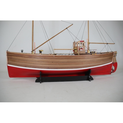 58 - Amati Fifie Scottish Fishing Vessel Fifie Kit 1:32 - Partially Completed, Approximately 72cm in Leng... 