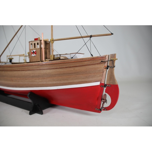 58 - Amati Fifie Scottish Fishing Vessel Fifie Kit 1:32 - Partially Completed, Approximately 72cm in Leng... 