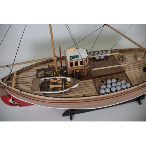 58 - Amati Fifie Scottish Fishing Vessel Fifie Kit 1:32 - Partially Completed, Approximately 72cm in Leng... 