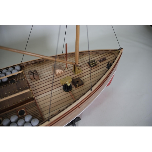 58 - Amati Fifie Scottish Fishing Vessel Fifie Kit 1:32 - Partially Completed, Approximately 72cm in Leng... 