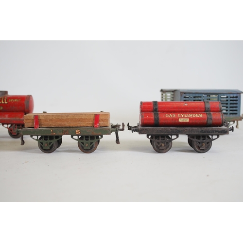 78 - O Gauge Goods Wagons and Transporters (Hornby Series Tin Plate)

- Shell Motor Spirit Goods Wagon: H... 