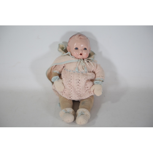 80 - Old British Doll with Glass Eyes