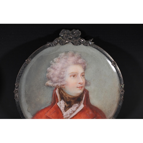 85 - Antique Miniature Portraits Signed J. Cotta Circa 1800 - Two antique miniatures portraits, circa 180... 