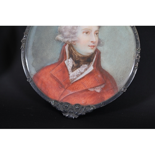 85 - Antique Miniature Portraits Signed J. Cotta Circa 1800 - Two antique miniatures portraits, circa 180... 