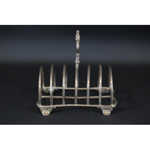 87 - London Silver Toast Rack 1860, 282 Grams