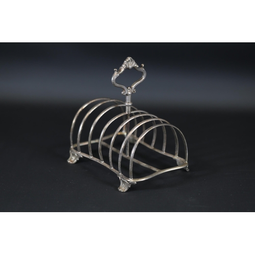 87 - London Silver Toast Rack 1860, 282 Grams