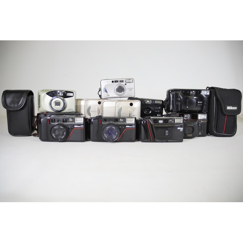 9 - Nikon and Fuji Compact Cameras x11
1. Nikon AF3 - Shutter works once or twice then stops, cosmetical... 