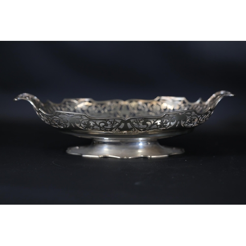 90 - Two Large Silver Hallmarked 1930s Fruit Bowls: 32 cms length, 20 cms wide and 27 cms by 17 cms; Tota... 