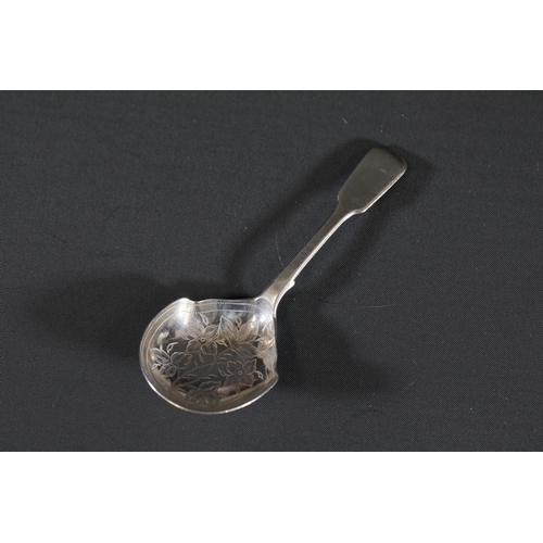 97 - Hallmarked Silver Collection: Spoons, Tongs, Perfume Bottle

- J.B. Yabsley London silver hallmarked... 