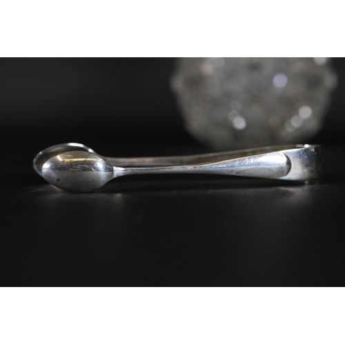 97 - Hallmarked Silver Collection: Spoons, Tongs, Perfume Bottle

- J.B. Yabsley London silver hallmarked... 