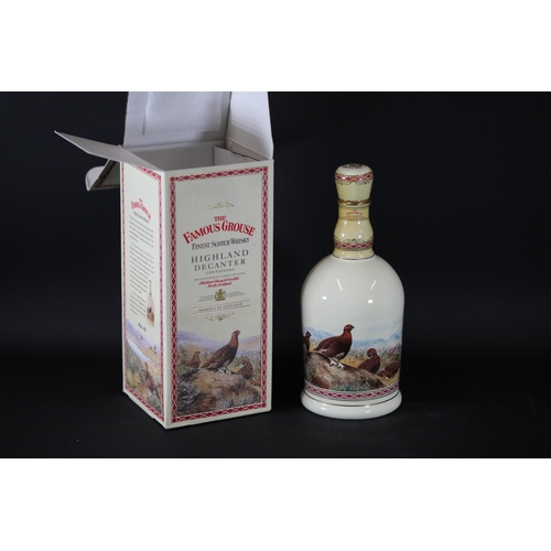 114 - Matthew Gloag & Son's Famous Grouse Highland Ceramic Decanter Containing Fine Scotch Whisky  This is... 