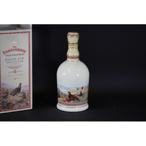 114 - Matthew Gloag & Son's Famous Grouse Highland Ceramic Decanter Containing Fine Scotch Whisky  This is... 