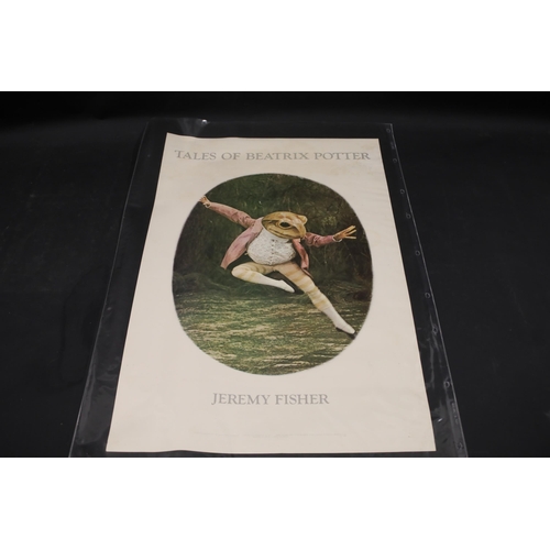 15 - 1970 Beatrix Potter Ballet Film Poster Featuring Peter Rabbit and Other Characters, Published by EMI... 