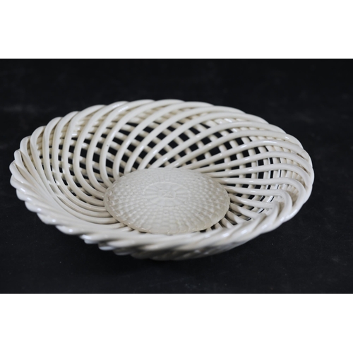 24 - Woven Basket Bowl with Makers Mark - Height 4.5cm, Diameter 20.5cm  This is a woven basket bowl with... 