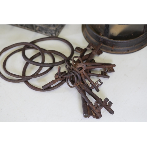 Collection of 5 Lanterns with Portable and Skeleton Keys 