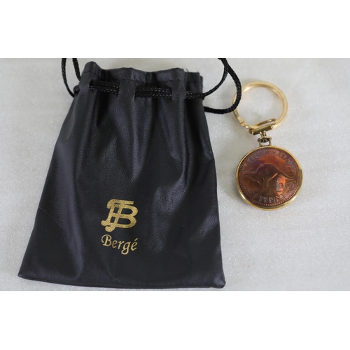 34 - 1960 Australian Penny Pendant in Gold-Coloured Holder  Showcasing the distinctive 1960 Australian pe... 