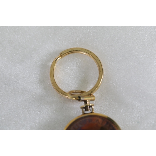 34 - 1960 Australian Penny Pendant in Gold-Coloured Holder  Showcasing the distinctive 1960 Australian pe... 