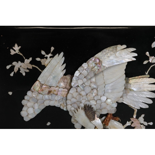 36 - Japanese Lacquer Shibayama Mother of Pearl Album with Ottoman Postcards, circa 1900  This exquisite ... 