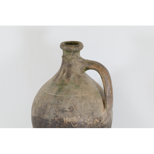 45 - Aged Amphora-Style Water Vase  This amphora-style water vase stands at 39 cm in height with a diamet... 