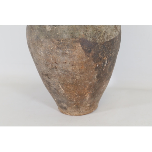 45 - Aged Amphora-Style Water Vase  This amphora-style water vase stands at 39 cm in height with a diamet... 