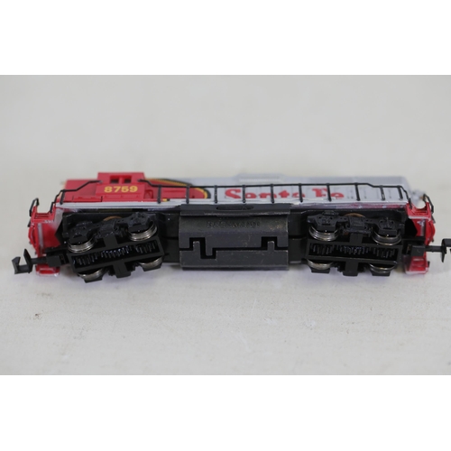 48 - Bachmann N Scale Santa Fe Model Train Locomotive  This Bachmann N Scale model train locomotive featu... 