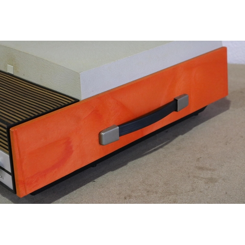 54 - Fidelity Record Player HF43 - Working, Orange, Cream, Wood Effect, Late 60's Pop  This is a Fidelity... 