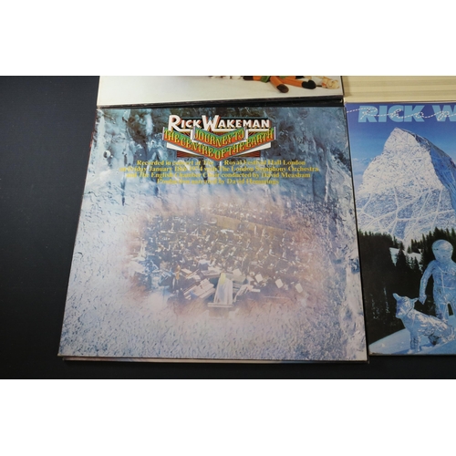 56 - Collection of 9 Rick Wakeman Vinyl Records: CDS4022, AMLH 64361, AMLX 68508, AMLK 64660, AMLK 64583,... 