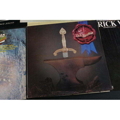 56 - Collection of 9 Rick Wakeman Vinyl Records: CDS4022, AMLH 64361, AMLX 68508, AMLK 64660, AMLK 64583,... 