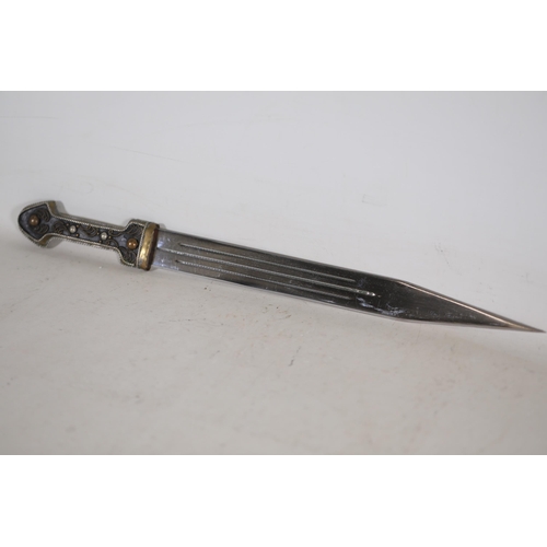 854 - Circassian Kindjal Dagger with Ornate Handle and Decorated Scabbard, 22 Inches - Reproduction  This ... 