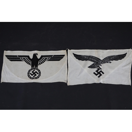 859 - **Nazi Germany Embroidered Uniform Insignias Featuring Eagles and Swastikas**  This collection inclu... 