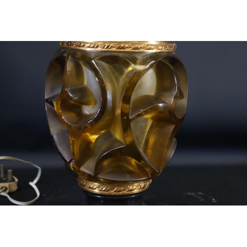 23 - Early 20th-Century Tourbillons René Jules Lalique Amber Glass Vase (c1926)

This unique table lamp f... 