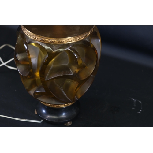 23 - Early 20th-Century Tourbillons René Jules Lalique Amber Glass Vase (c1926)

This unique table lamp f... 