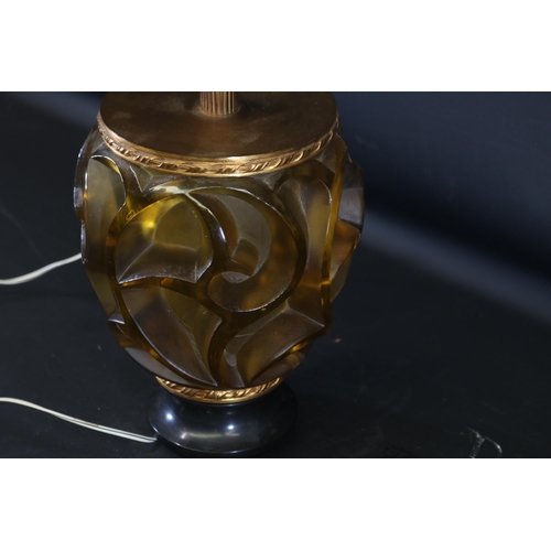 23 - Early 20th-Century Tourbillons René Jules Lalique Amber Glass Vase (c1926)

This unique table lamp f... 