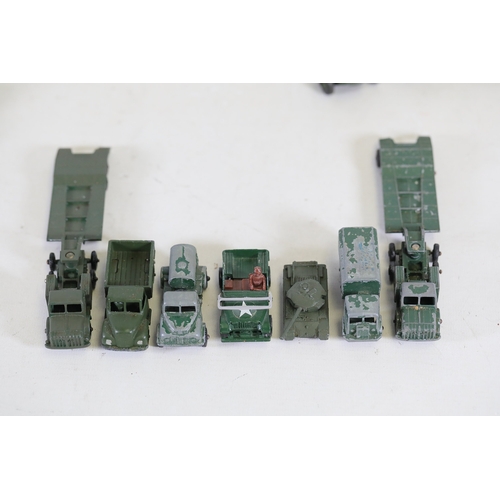 770 - Extensive Collection of Vintage Military Vehicles from Matchbox, Dinky, Britains, Lesley, Meccano, C... 