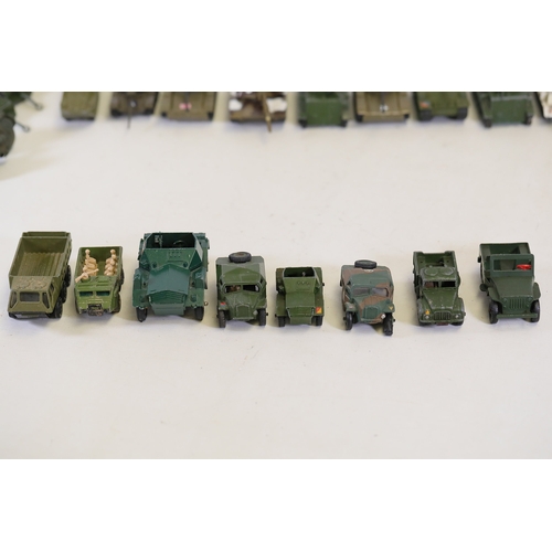 770 - Extensive Collection of Vintage Military Vehicles from Matchbox, Dinky, Britains, Lesley, Meccano, C... 