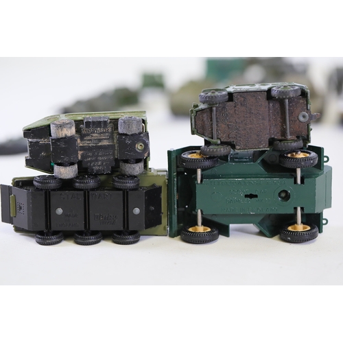 770 - Extensive Collection of Vintage Military Vehicles from Matchbox, Dinky, Britains, Lesley, Meccano, C... 