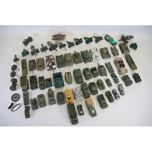 770 - Extensive Collection of Vintage Military Vehicles from Matchbox, Dinky, Britains, Lesley, Meccano, C... 